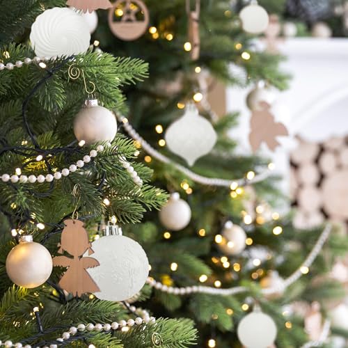 White Christmas Ball Ornaments Set of 20 - 3.15-Inch Shatterproof Decor