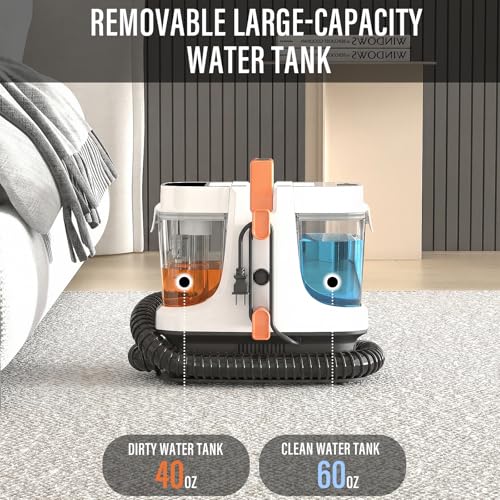 Starrybot Portable Upholstery & Carpet Cleaner Machine with 18Kpa Suction