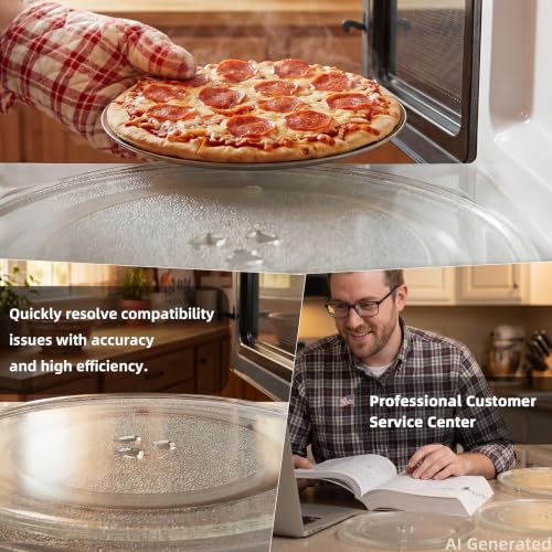 12 Inch Microwave Glass Plate Replacement - Heavy Duty Borosilicate Turntable Tray