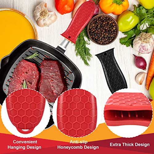 10-Piece Silicone Hot Handle Holder Set for Cast Iron Skillets and Pans