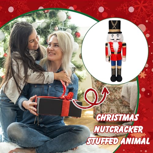12-Inch Christmas Nutcracker Soldier Plush Doll for Holiday Table Decor