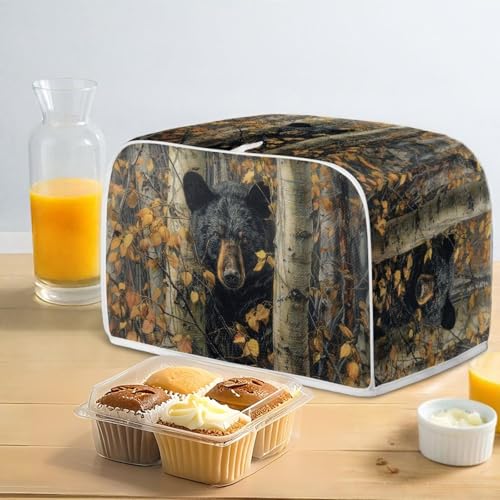 Bear Hunting Print Toaster Dust Cover, Washable Kitchen Appliance Protector