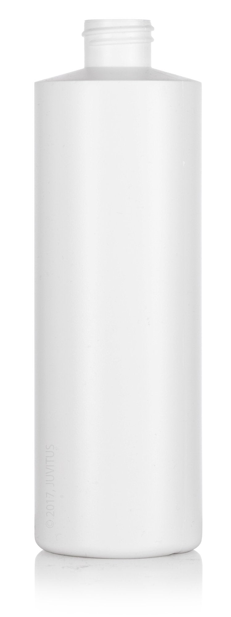 JUVITUS (6 Pack) Large White Refillable Plastic Squeeze Empty Bottle with Push Pull Cap Dispenser 16 oz