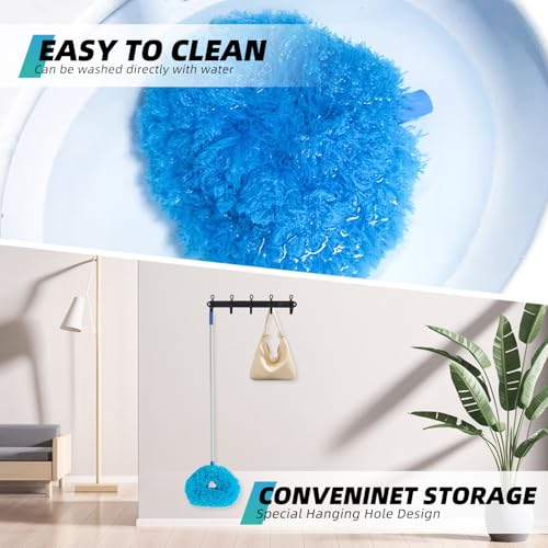 Microfiber Ceiling Fan Duster with 13-48 Inch Extension Pole | Washable