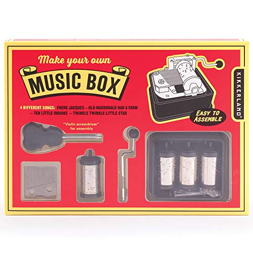 DIY Build Your Own Hand Crank Music Box Kit with Paper Strips and Puncher