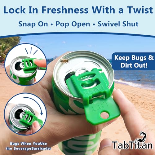6-Pack Soda Can Opener and Drink Lid Cover Set – Reusable Tab Protectors