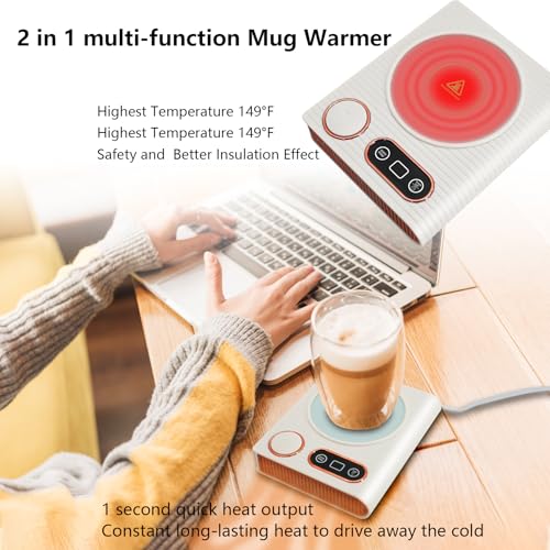 2-in-1 Coffee Mug Warmer and Candle Warmer with Auto Shut-Off - 100W Desk Heater