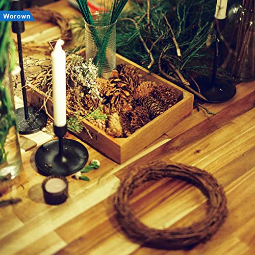6-Inch Natural Grapevine Wreaths, 6-Piece Set for DIY Crafts and Decor