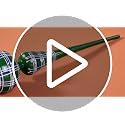 12'' Green Tartan Christmas Tree Topper Double Gourd Finial Ornament - Hand-Painted