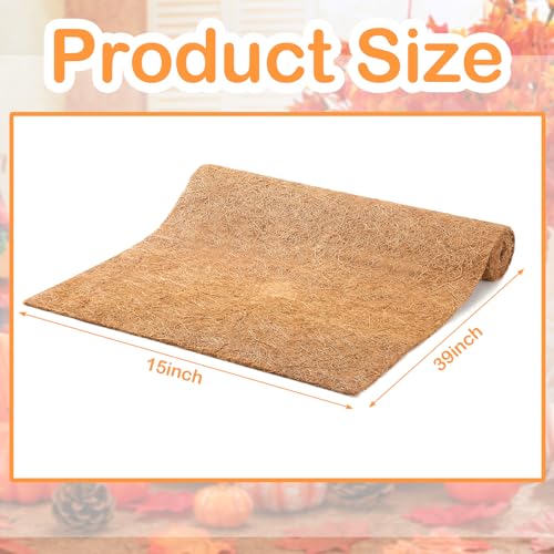 Natural Coconut Coir Fiber Liner Mat Roll (15 x 39 in) for Gardening