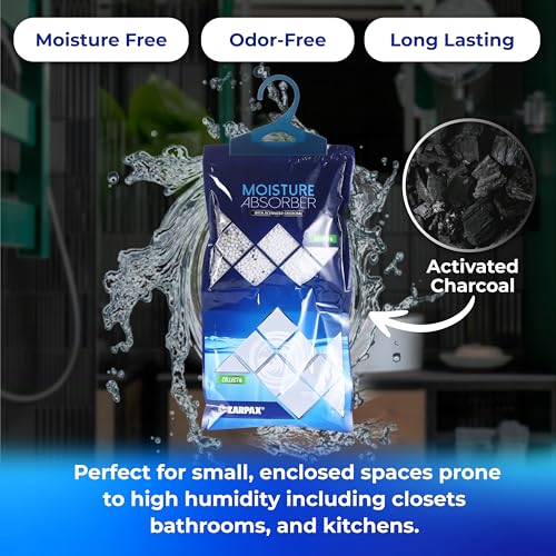 Hanging Moisture Absorber Bags with Activated Charcoal 10-Pack
