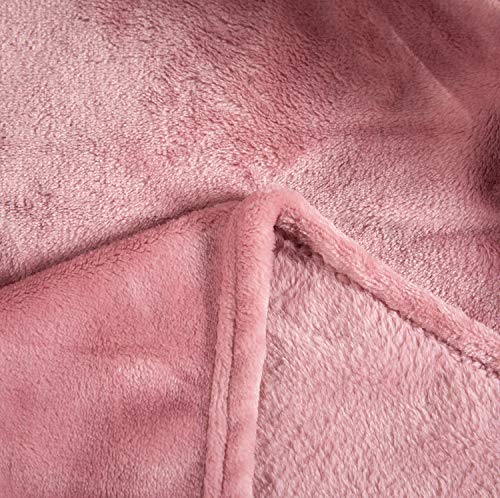TASTHROW Large Flannel Fleece Throw Blanket, 50x70 Inch - Soft 350GSM Cozy Plush
