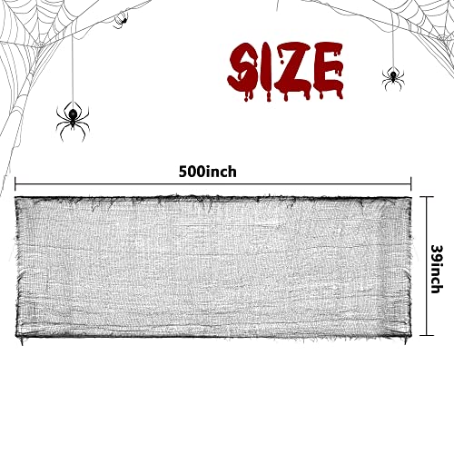 Halloween Black Creepy Cloth Gauze (500" x 39") - Haunted House Decor
