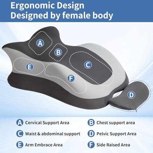 Memory Foam Intimacy Pillow Wedge for Couples - Ergonomic Support Cushion with Washable Cover