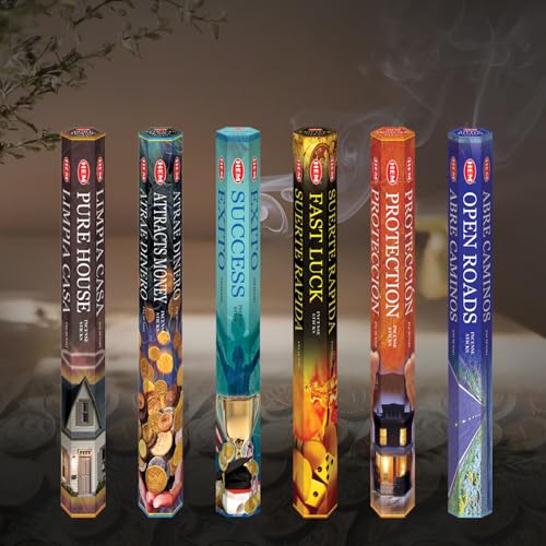 Assorted Natural Incense Sticks for Meditation and Spiritual Wellness - 6 Pack
