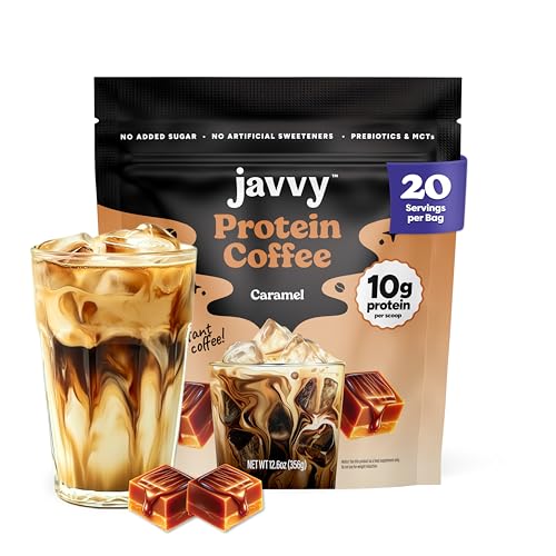 Caramel Latte Protein Coffee Powder - 10g Whey Protein & 80mg Caffeine