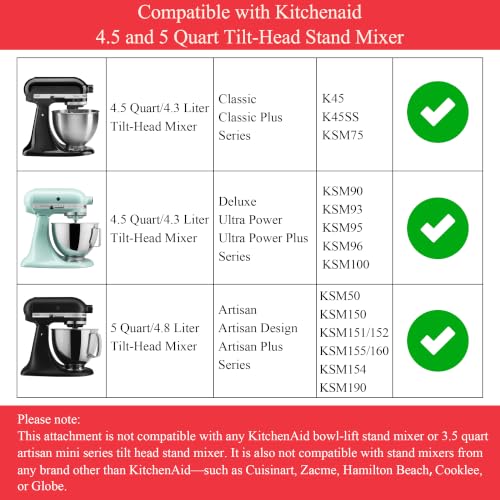 Stainless Steel Flat Beater Attachment for 4.5 and 5 Quart Tilt-Head Mixers
