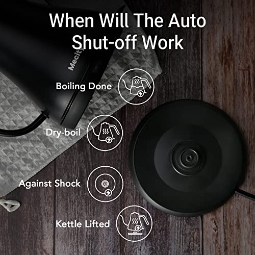 Electric Gooseneck Kettle, 800ml Stainless Steel Water Boiler, Matte Black