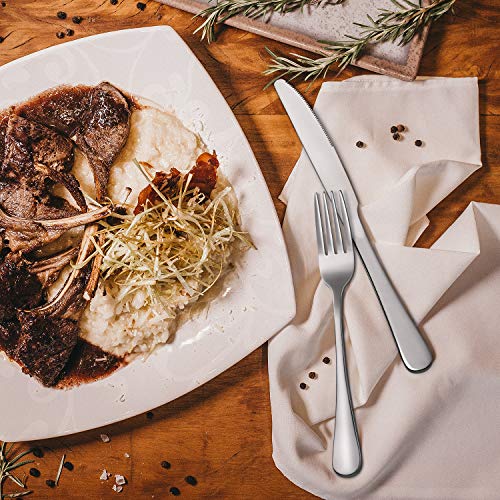 18/8 Stainless Steel Dinner Forks - 8-Inch Mirror Polished Set of 12