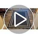 Scalloped Jute-Look 3x5 Area Rug, Non-Slip Washable Indoor Outdoor Mat
