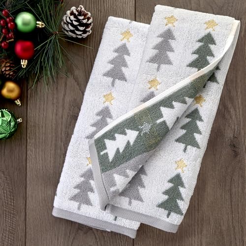 SKL Home Christmas Multi Trees Hand Towel Set - 2 Pack, Holiday Decor