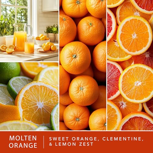 Sweet Orange Scented Wax Melts - 24 Cubes, Long Lasting Citrus Fragrance