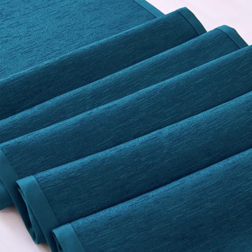 Seaphyr Peacock Blue King Bed Runner - Solid Color Decorative Bed Scarf
