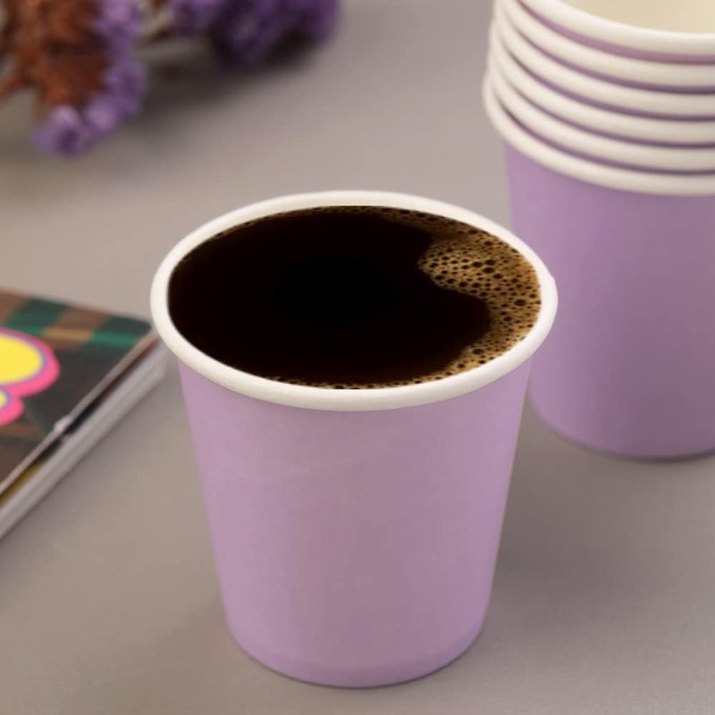 Huaiid 3 Oz 100 Packs Disposable Mouthwash Cups, Bathroom Paper Cups Espresso Cups, Purple Cup for Snack, Bathroom Espresso Perfect for Home Condos Rvs Campers