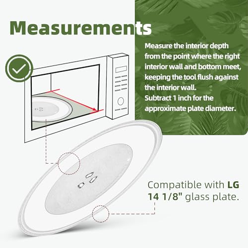 14.2-Inch Microwave Turntable Glass Plate Replacement Tray