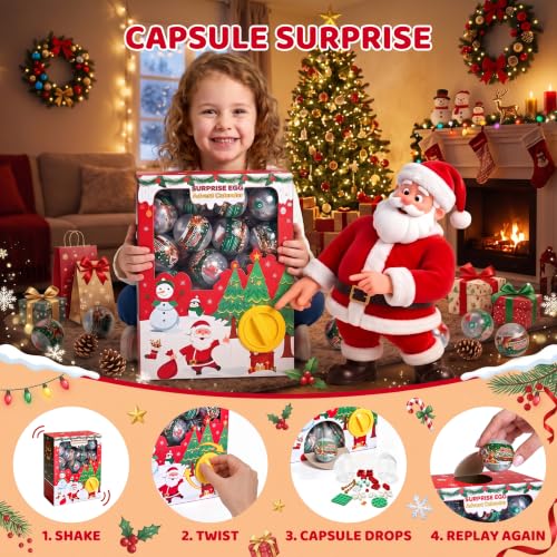 MAGTHIC 2026 Christmas Advent Calendar Capsule Vending Machine – 24 Buildable Surprises