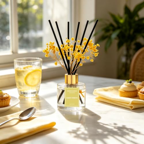 Lemon Verbena Reed Diffuser Set - 100ml Natural Citrus Home Fragrance