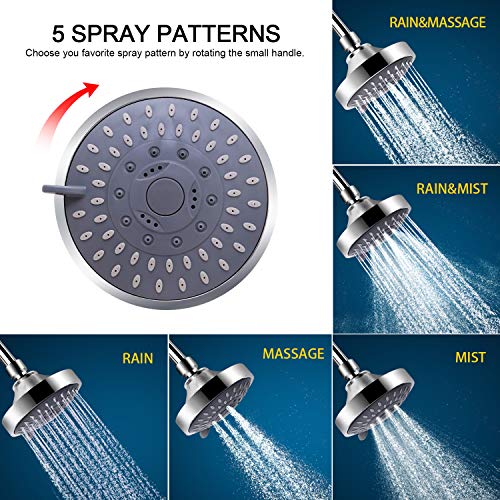 FEELSO Filtered Shower Head with 15-Stage Water Softener for Hard Water