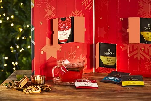 Taylors of Harrogate Holiday Tea Advent Calendar 48 Tea Bags - 24 Days Pack of 1