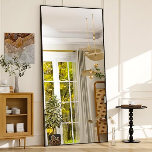 76"x34" Full Length Floor Mirror, Large Rectangular Lean or Wall Mirror