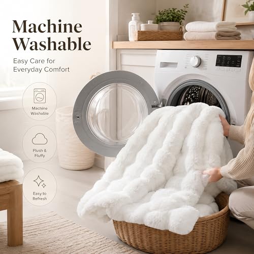 Queen Faux Fur Comforter Set - Soft, Fluffy Winter Bedding