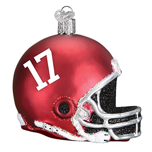 Alabama Helmet Glass Ornament - Old World Christmas Handcrafted University Collection