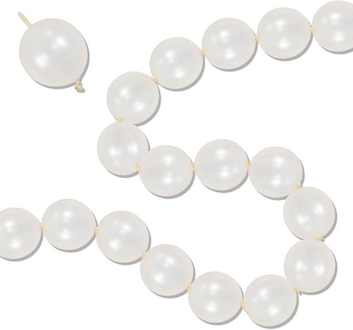 Linking Balloons by Pearl White - 100PCS 6 Inch Quick Link Balloons for Stunning Wedding & Party Decor