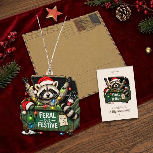 DuduCraft Raccoon Christmas Ornament - Funny Holiday Decor 2026, Animal Lover Gift