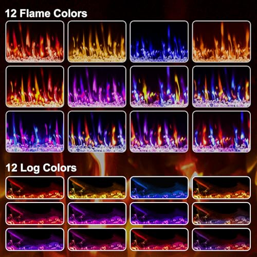 72 Inch Ultra Thin Electric Fireplace Wall Mounted Heater