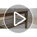 Upholstered Entryway Shoe Bench with Storage Shelf and Button Tufted Seat