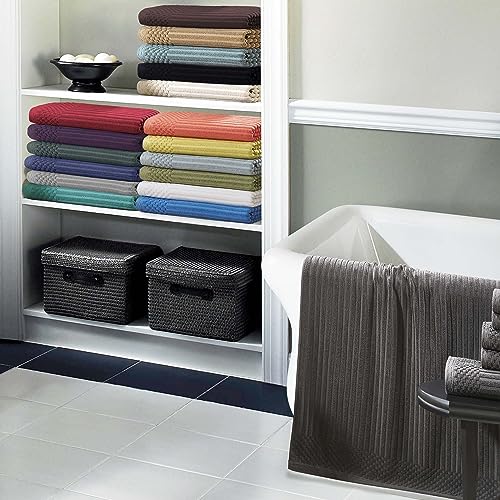 Charcoal Cotton Bath Sheet Set - 2-Pack, 34 x 68 Inches, Absorbent & Durable