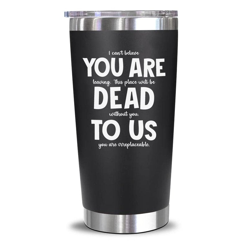 NewEleven Coworker Leaving Gifts - Farewell Gifts, Going Away Gift For Coworker - Goodbye Present, Good Luck Gift For Coworkers, Friends, Boss, Men, Women - 20 Oz Tumbler Black
