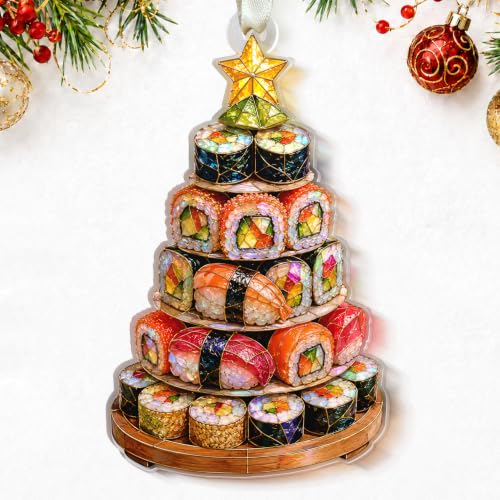 Sushi Ornament - Pawzity Sushi Variation (One-Sided Acrylic, 3.94in) for Christmas Tree