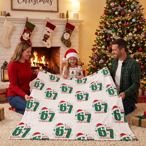 67 Meme Christmas Blanket 50x60 Inch Festive Flannel Throw for Holiday Decor