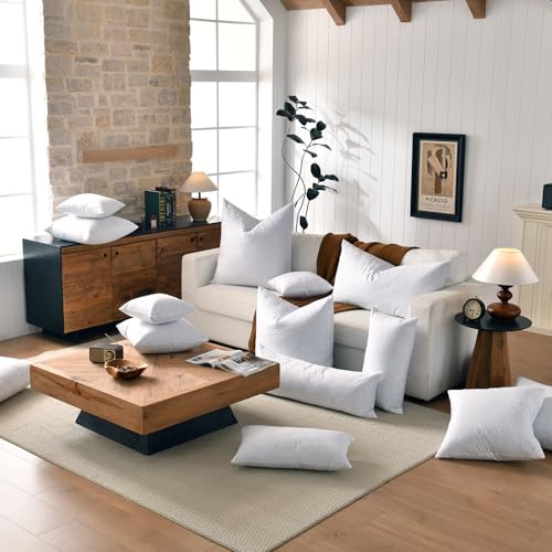 Basic Home 26x26 Euro Pillow Insert - Goose Feather Down Cushion Filler
