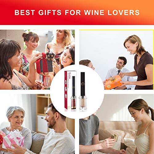 Air Pressure Pump Wine Opener Set with Foil Cutter, Pourer & Vacuum Stopper
