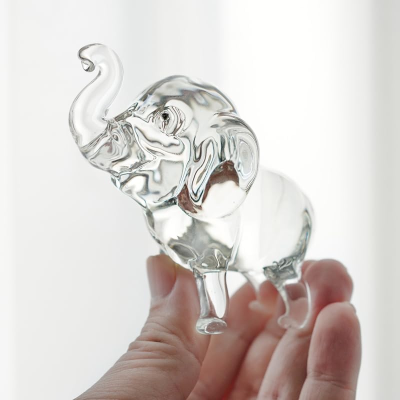 Regine Switzerland Set of 3 Crystal Elephant Figurines | Elegant Glass Collectibles for Home Decor