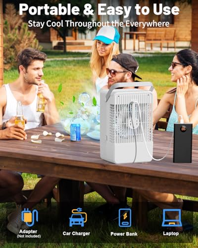 Portable Evaporative Air Cooler 4-in-1 Mini Air Conditioner with 1500ml Tank