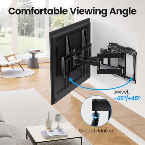 Full Motion TV Wall Mount Bracket for 37-90 Inch TVs, VESA 600x400
