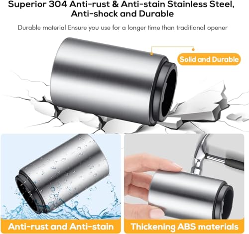 Swaytail Silver Automatic Beer Bottle Opener - Portable Stainless Steel Quick-Open Tool